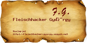 Fleischhacker György névjegykártya
